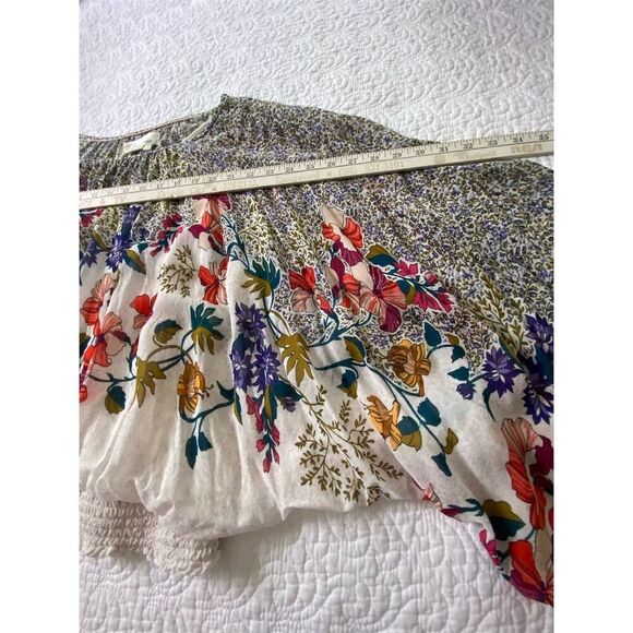 Anthropologie Floral Print Blouse Boho, Gypsy, Maximalist, Festival, Artsy - Picture 10 of 11